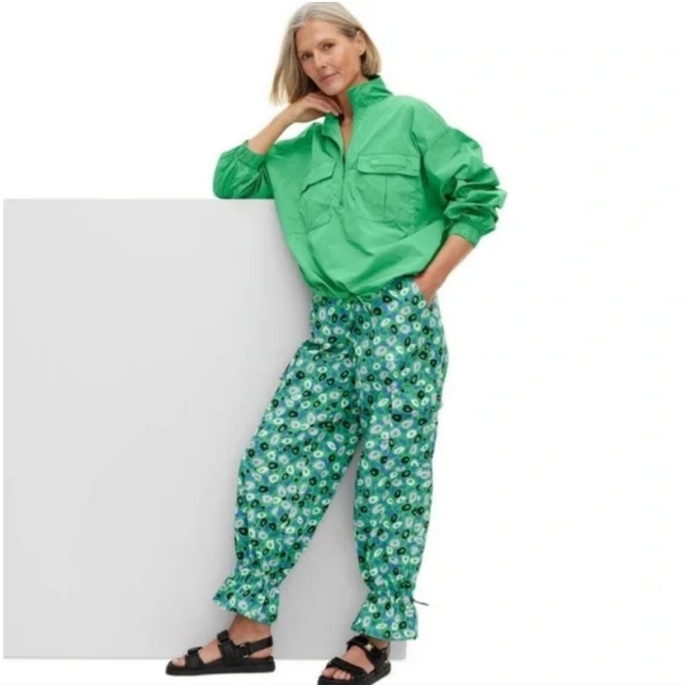 Diane von Furstenberg New Utility Jazz Dot Green Cargo Pants